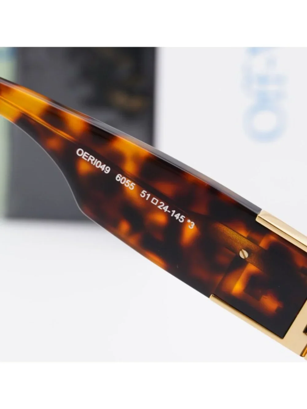 Off-White OERI049 LEONARDO 1605 Square Sunglasses – Havana / Green